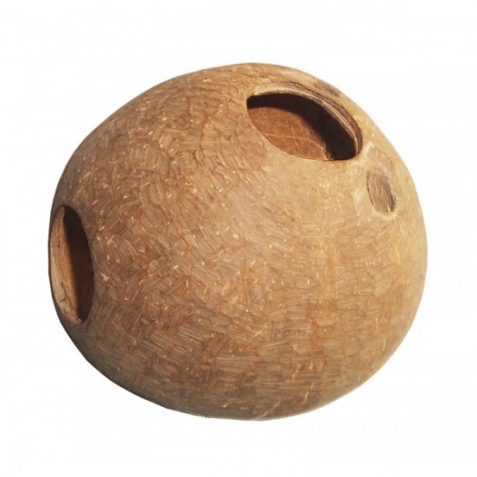 Kokoso dekoracija - slėptuvė (poliruota, švelni), 11 cm